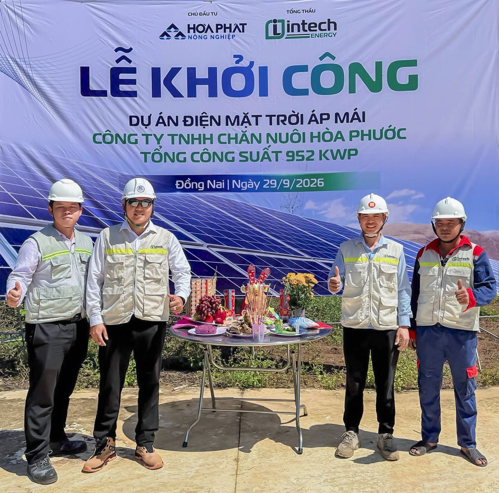Trang chủ Lễ khởi công dự án điện mặt trời áp mái 952 kWp tại Công ty TNHH Chăn nuôi Hòa Phước