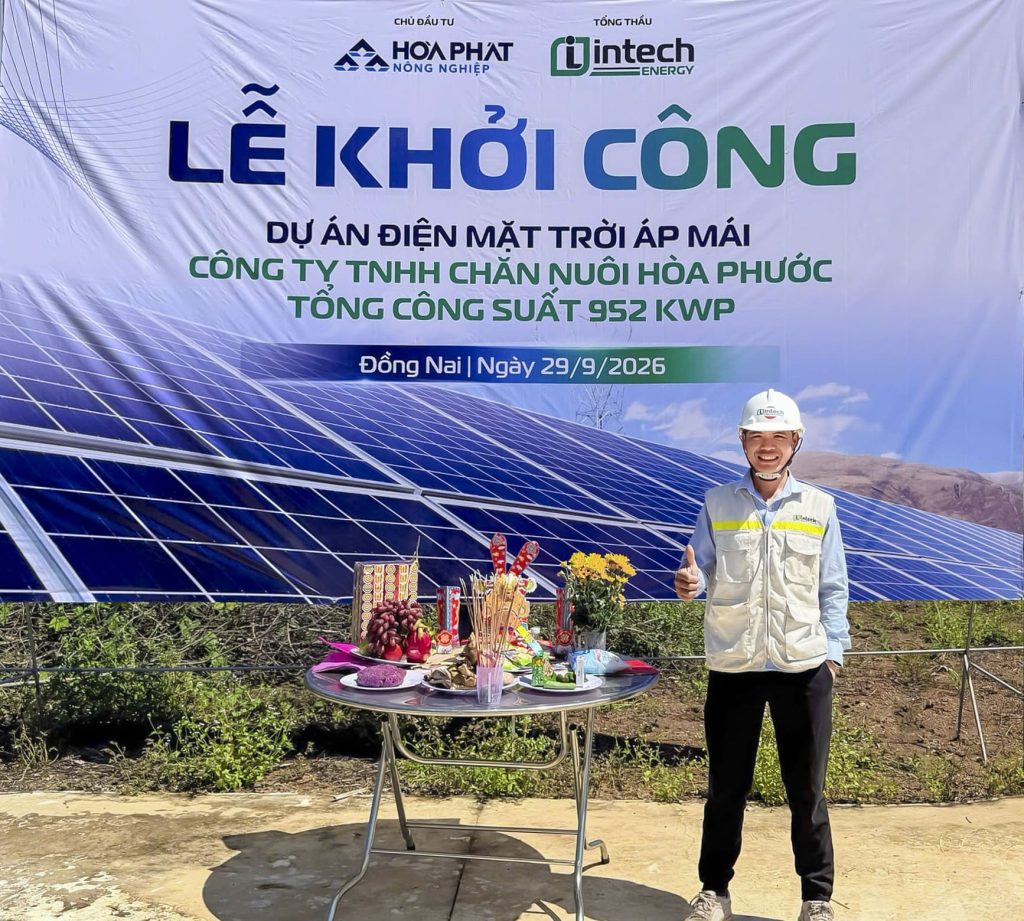 Lễ khởi công dự án điện mặt trời áp mái 952 kWp tại Công ty TNHH Chăn nuôi Hòa Phước Le khoi cong du an dien mat troi ap mai 952 kWp tai Cong ty TNHH Chan nuoi Hoa Phuoc 4