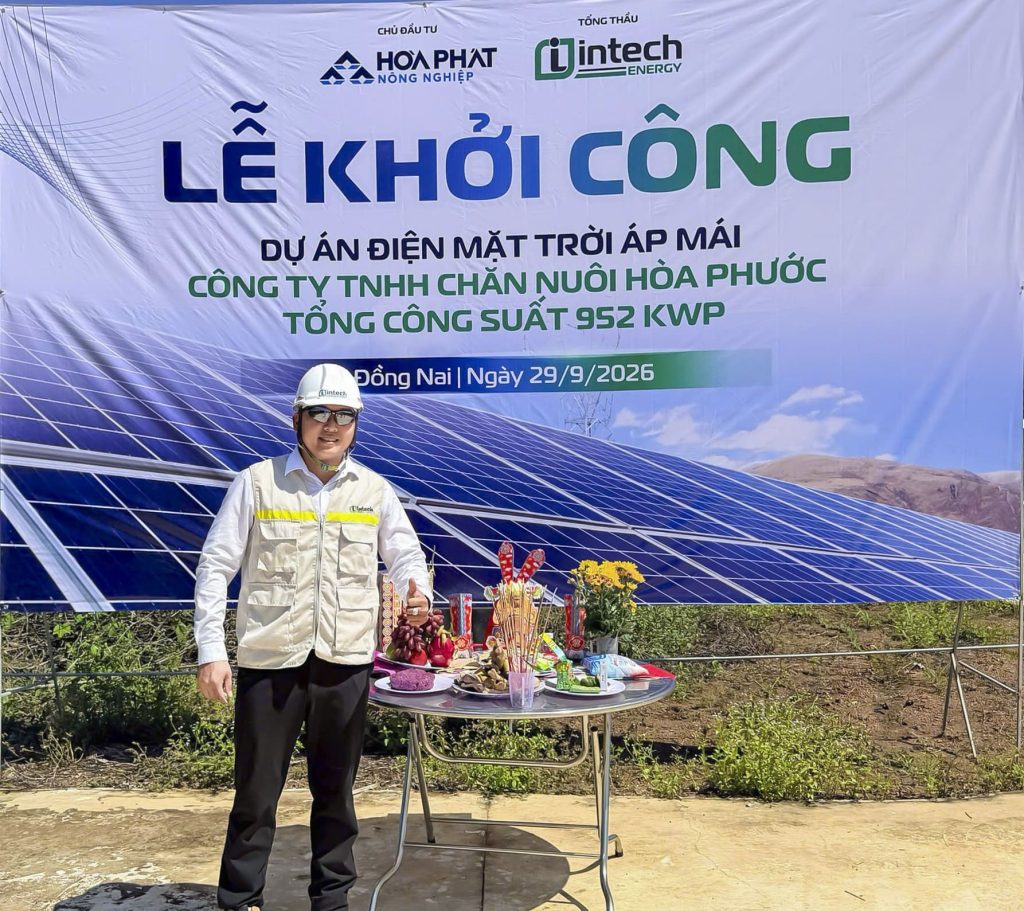 Lễ khởi công dự án điện mặt trời áp mái 952 kWp tại Công ty TNHH Chăn nuôi Hòa Phước Le khoi cong du an dien mat troi ap mai 952 kWp tai Cong ty TNHH Chan nuoi Hoa Phuoc 5